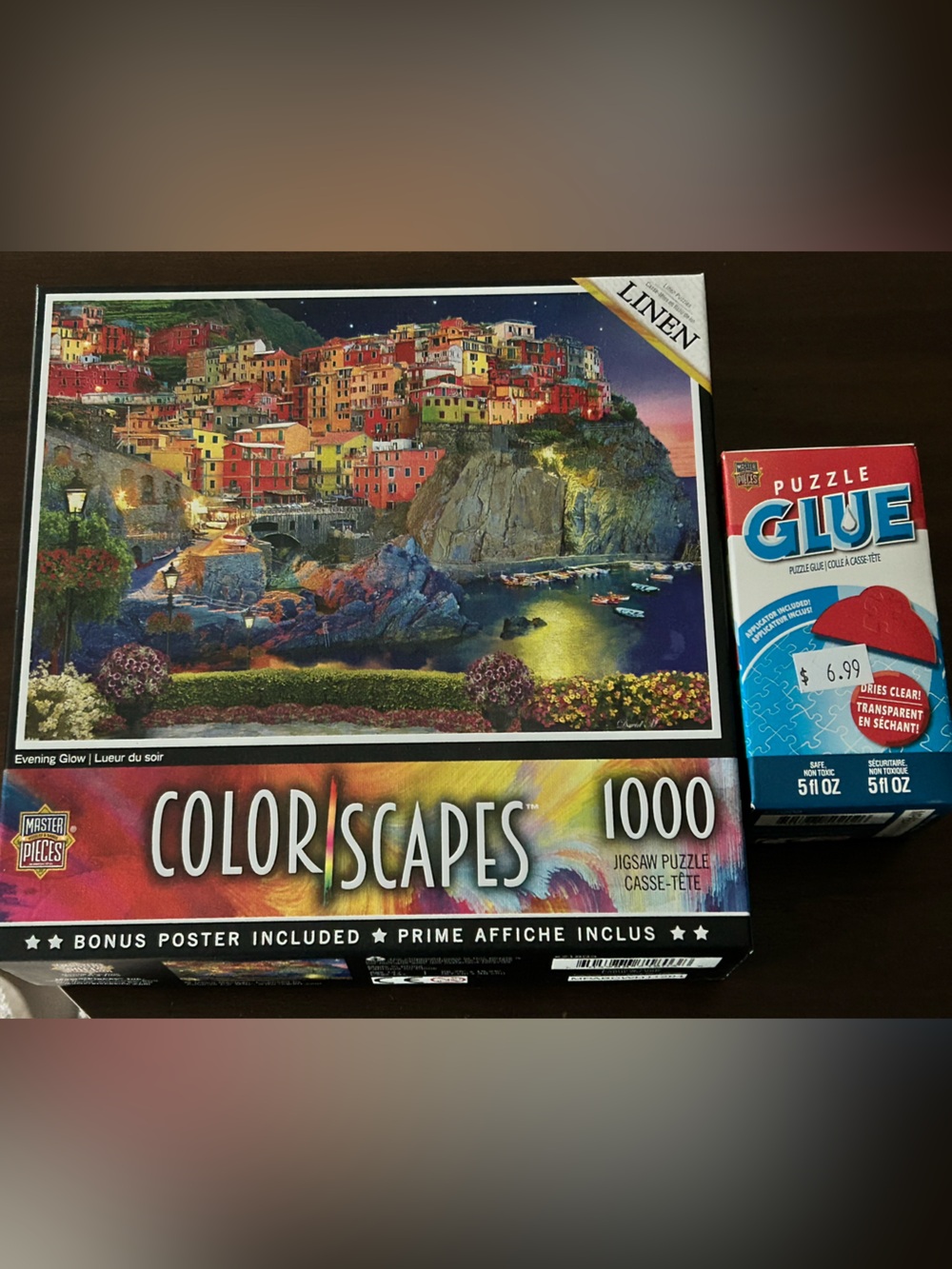 1000-Piece Jigsaw Puzzle with glue